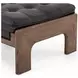 Halston Heirloom Black Leather Ottoman