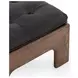 Halston Heirloom Black Leather Ottoman
