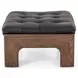 Halston Heirloom Black Leather Ottoman