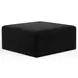Eagan Black Upholstered Rectangular Cocktail Ottoman