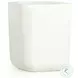 Basil Matte White Cast Aluminum Outdoor Square Drink Table