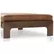 Halston Heirloom Sienna Leather Cocktail Ottoman