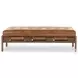 Halston Heirloom Sienna Leather Cocktail Ottoman