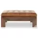 Halston Heirloom Sienna Leather Cocktail Ottoman