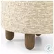 Aniston Solema Cream Round Ottoman