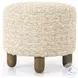 Aniston Solema Cream Round Ottoman