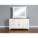Carriage House Cottage White Rectangular Dresser Mirror