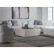 Cassio Creamy White Square Travertine Top Cocktail Table