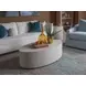 Cassio Creamy White Oval Travertine Top Occassional Table Set