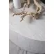 Cassio Creamy White Oval Travertine Top Side Table