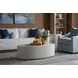 Cassio Creamy White Oval Travertine Top Occassional Table Set