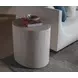 Cassio Creamy White Oval Travertine Top Side Table