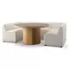 Augustine Capri Oatmeal Performance Fabric 106" U Shape Dining Banquette