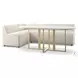 Augustine Capri Oatmeal Performance Fabric 100" L Shape Dining Banquette