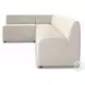 Augustine Capri Oatmeal Performance Fabric 100" L Shape Dining Banquette