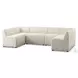 Augustine Capri Oatmeal Performance Fabric 120" U Shape Dining Banquette