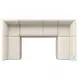 Augustine Capri Oatmeal Performance Fabric 120" U Shape Dining Banquette