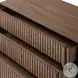 Leo Rustic Grey Veneer 3 Drawer Nightstand
