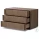 Leo Rustic Grey Veneer 3 Drawer Nightstand