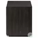 Leo Smoked Black Veneer 3 Drawer Nightstand