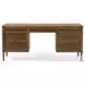 Toulouse Toasted Oak Veneer 7 Drawer Executive Desk