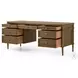 Toulouse Toasted Oak Veneer 7 Drawer Executive Desk