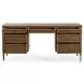 Toulouse Toasted Oak Veneer 7 Drawer Executive Desk