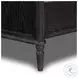 Toulouse Distressed Black Queen Upholstered Bed