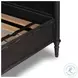 Toulouse Distressed Black Queen Upholstered Bed