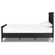 Toulouse Distressed Black Queen Upholstered Bed