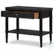 Toulouse Distressed Black Oak 1 Drawer Nightstand