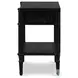 Toulouse Distressed Black Oak 1 Drawer Nightstand