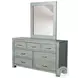 Maple Haze Blue 32" Rectangular Bedroom Mirror