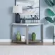 Sutton Bleached Sand Demilune Sofa Table