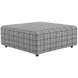 Chappy Smoke Castered Cocktail Square Ottoman