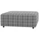 Chappy Smoke Castered Cocktail Square Ottoman