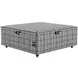 Chappy Smoke Castered Cocktail Square Ottoman