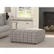 Chappy Smoke Castered Cocktail Square Ottoman