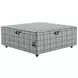 Chappy Chambray Castered Cocktail Square Ottoman