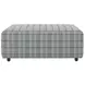 Chappy Chambray Castered Cocktail Square Ottoman