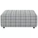 Chappy Chambray Castered Cocktail Square Ottoman