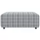 Chappy Chambray Castered Cocktail Square Ottoman