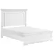 York White Queen Panel Bed