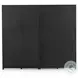 Millie Matte Black 4 Glass Door Double Cabinet