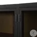 Millie Matte Black 4 Glass Door Double Cabinet