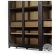Millie Matte Black 4 Glass Door Double Cabinet