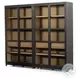 Millie Matte Black 4 Glass Door Double Cabinet