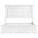York White California King Panel Bed