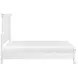 York White California King Panel Bed