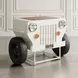 Glory Days White 50" Console Table with Wine Rack